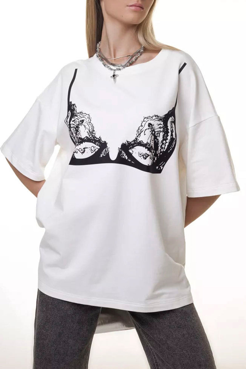 Bra Print Casual T-Shirt