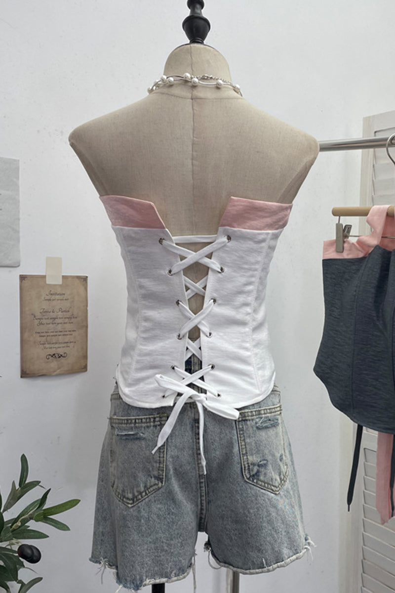 Bow Detail Off-Shoulder Tank Top