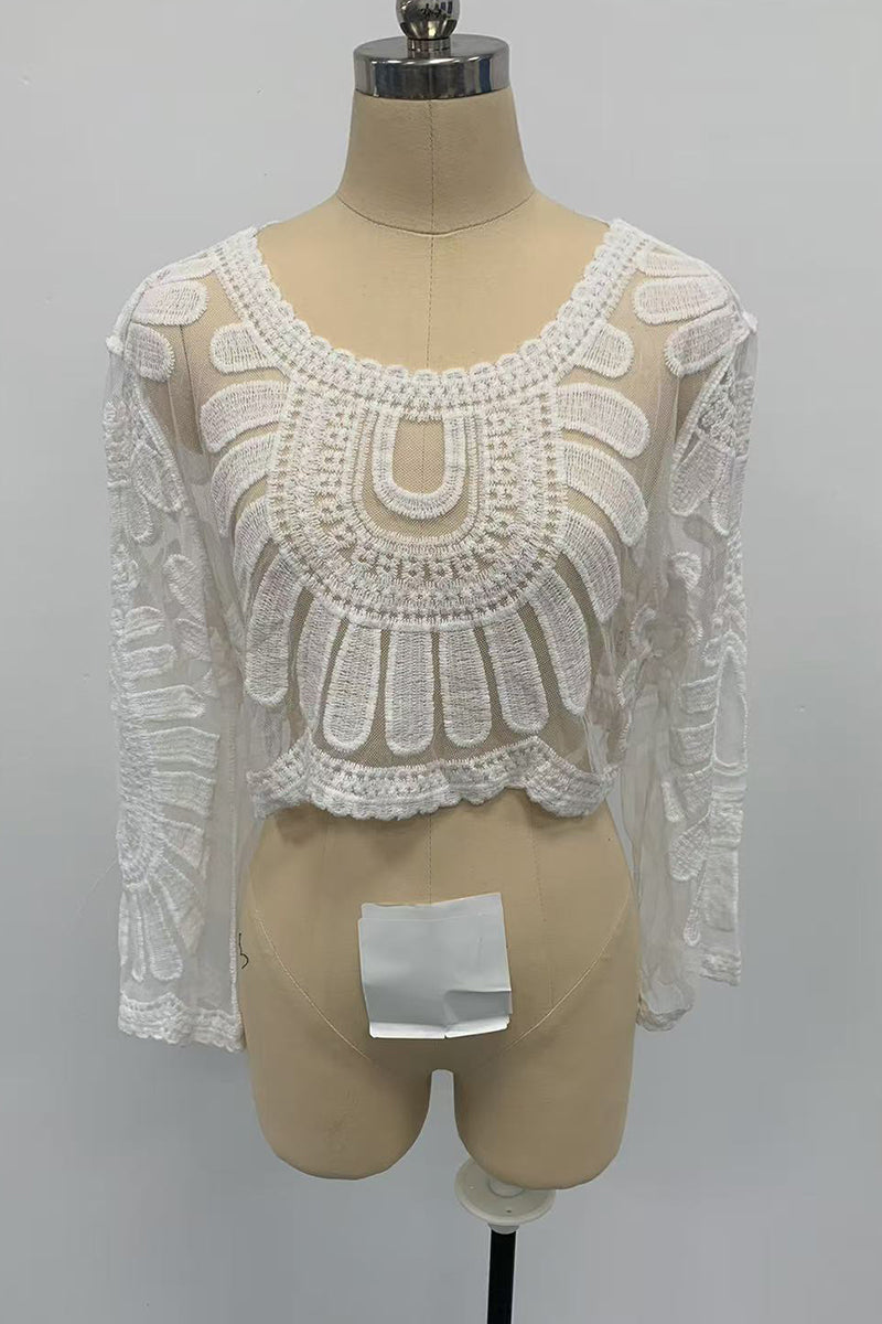 Boho Crochet Cover-Up Top