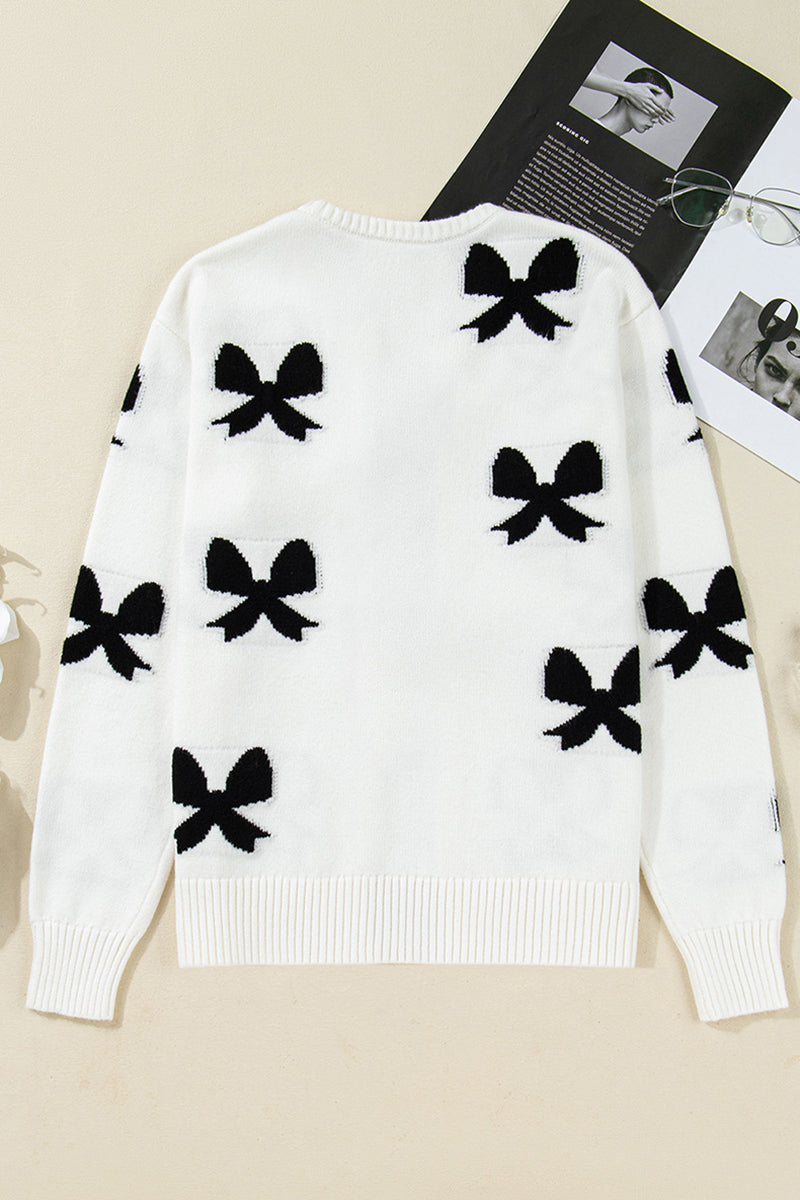 Bow Tie Open Front Cardigan