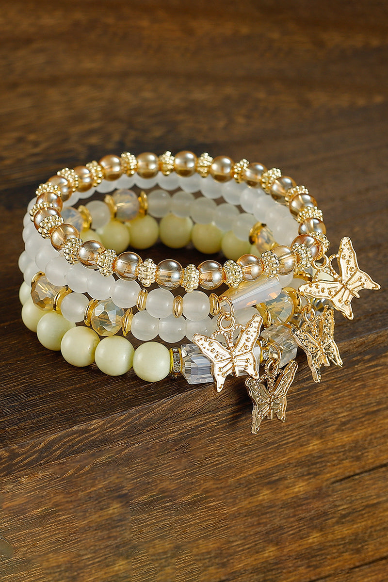 Butterfly Charm Beaded Bracelet