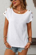 Button Detail Short Sleeve T-Shirt