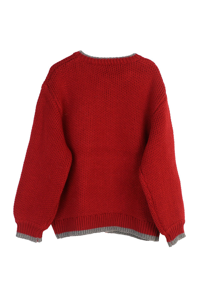 Animal Motif Button-Down Cardigan