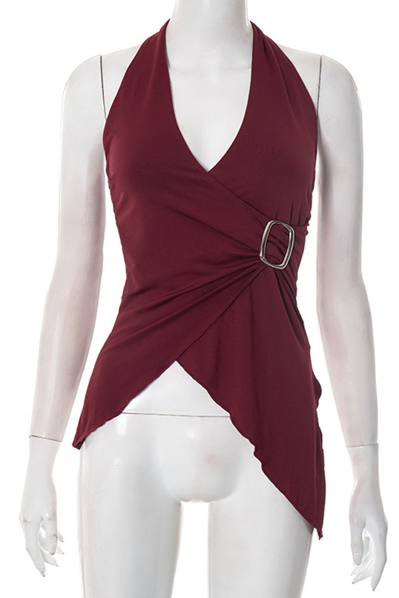 Asymmetric Wrap Tank with Buckle
