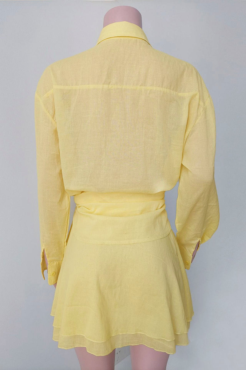 Breezy Tie-Front Skirt Set