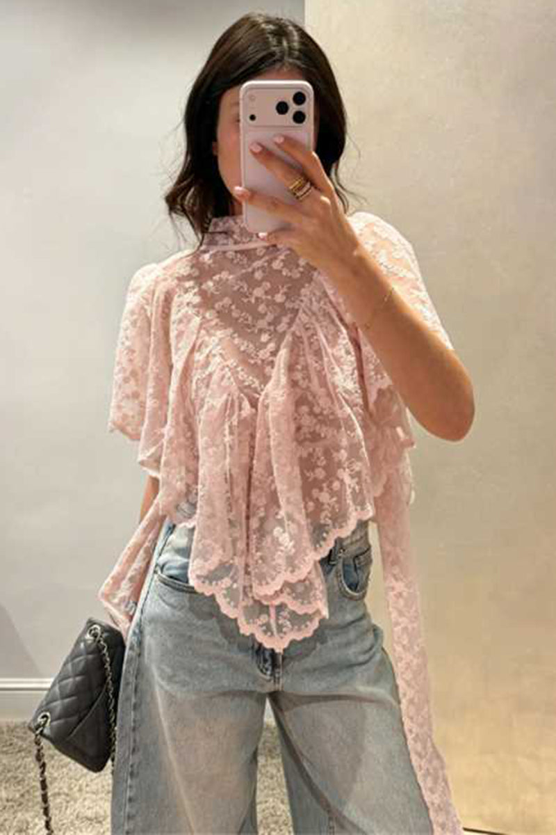 Asymmetrical Sheer Top