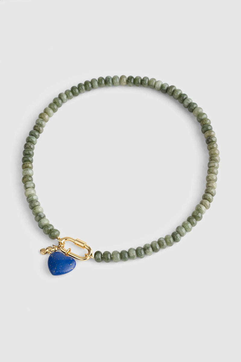 Beaded Charm Drop Necklace