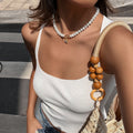 Beaded Gemstone Pendant Necklace