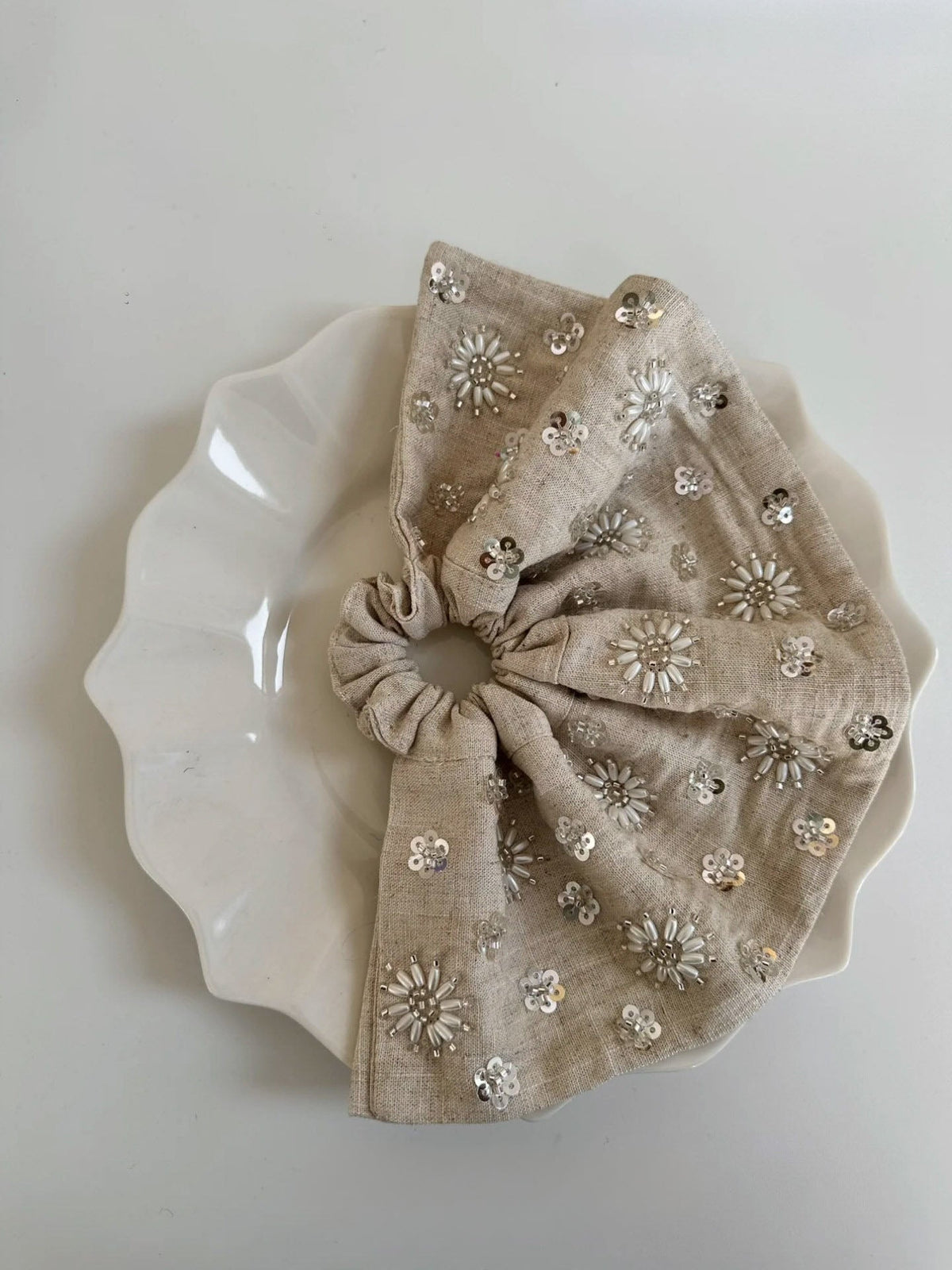 Beaded Scrunchie