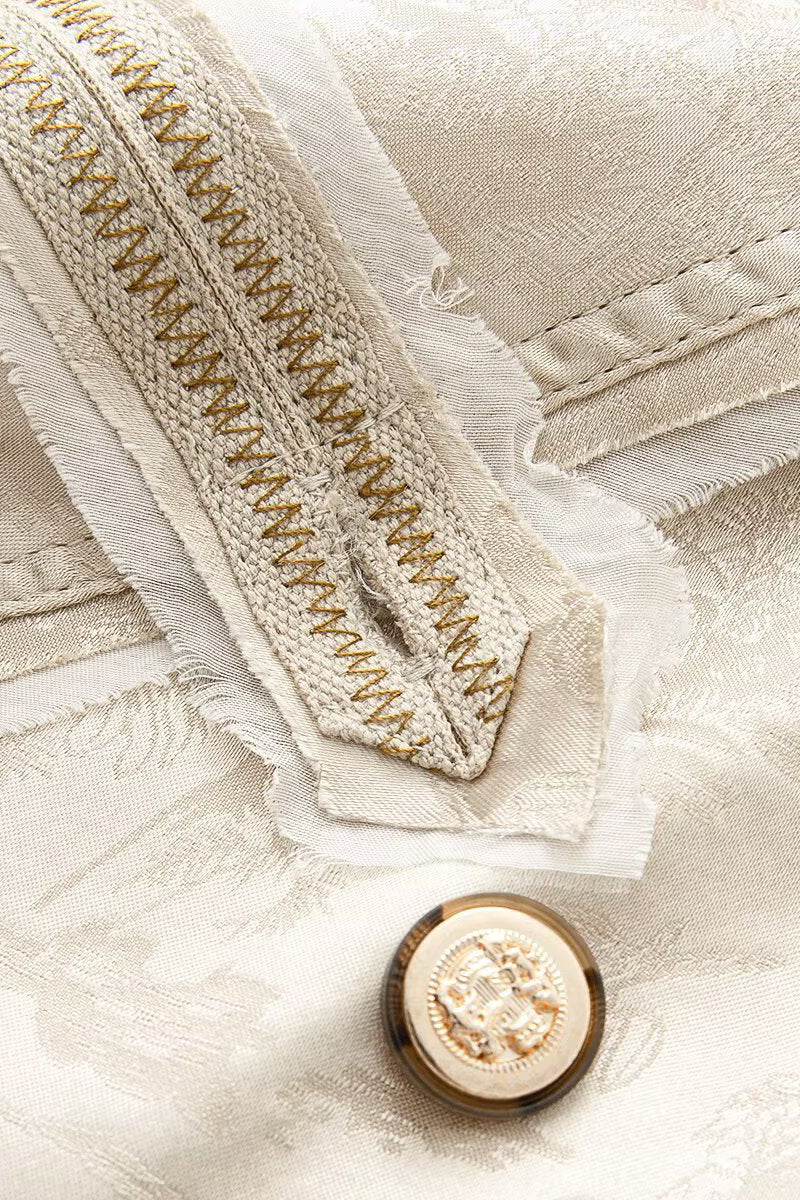 Button Detail Military Style Blazer