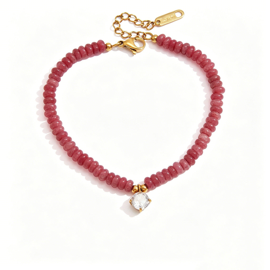 Beaded Charms Gemstone Bracelet