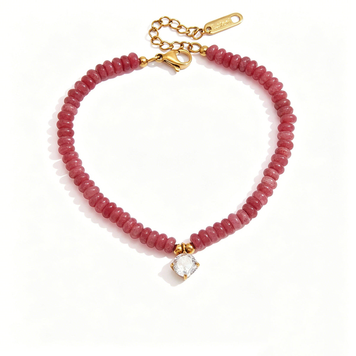 Beaded Charms Gemstone Bracelet