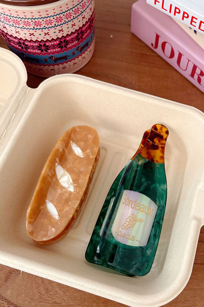 Bottle and Bread Shaped Claw Clip