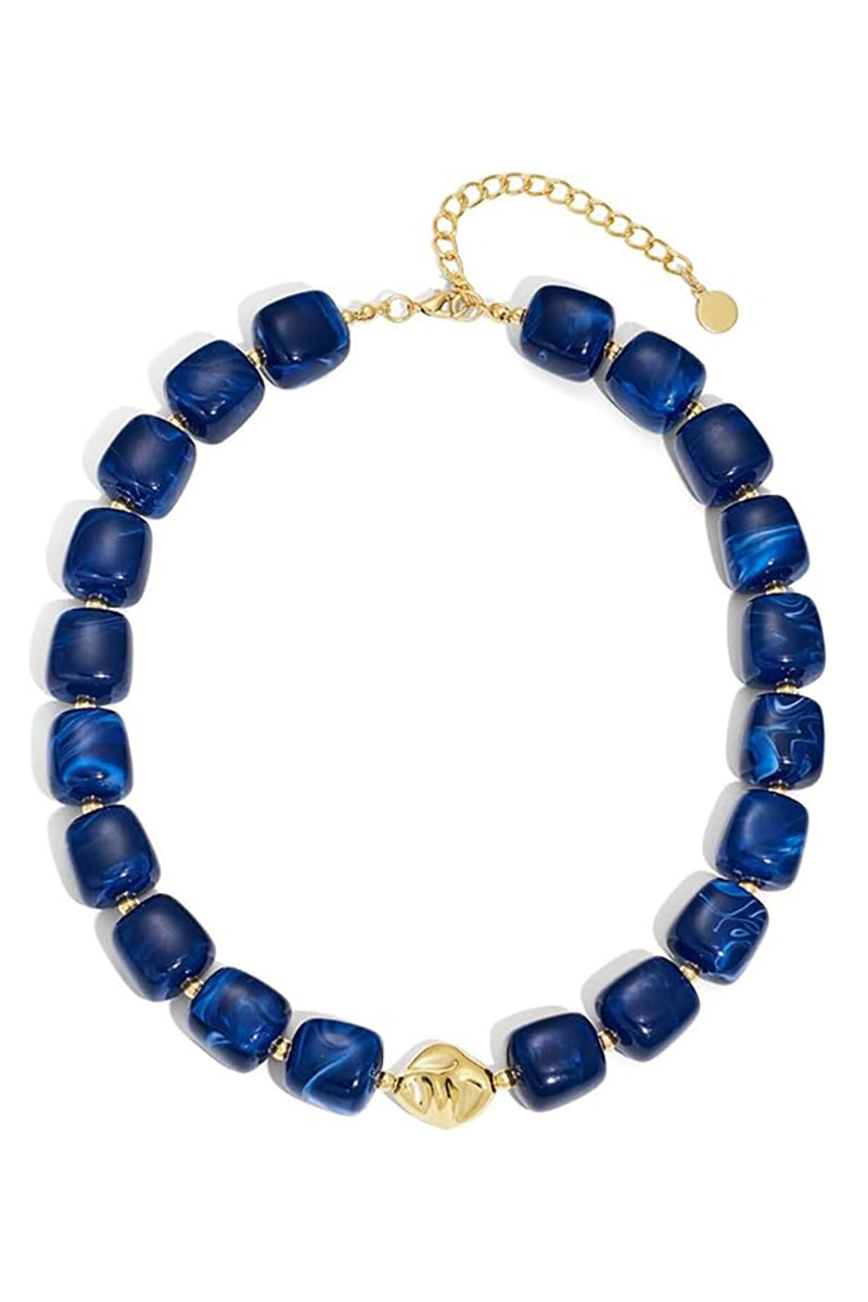 Bold Chunky Beaded Statement Necklace