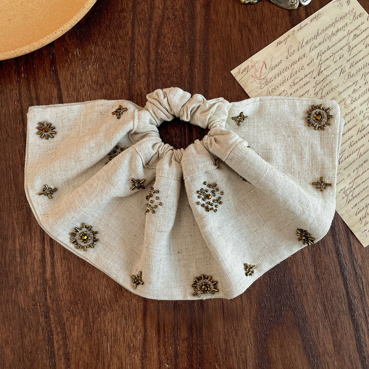 Beaded Scrunchie