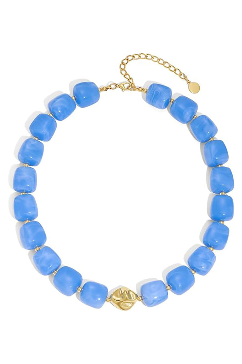 Bold Chunky Beaded Statement Necklace