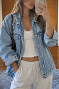 Angel Wing Halo Graphic Denim Jacket