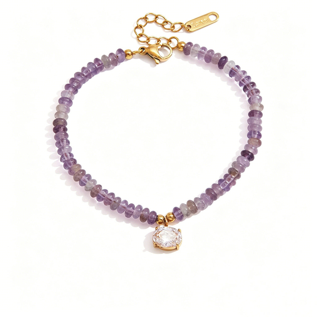 Beaded Charms Gemstone Bracelet