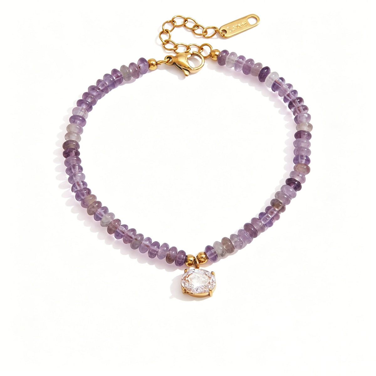 Beaded Charms Gemstone Bracelet