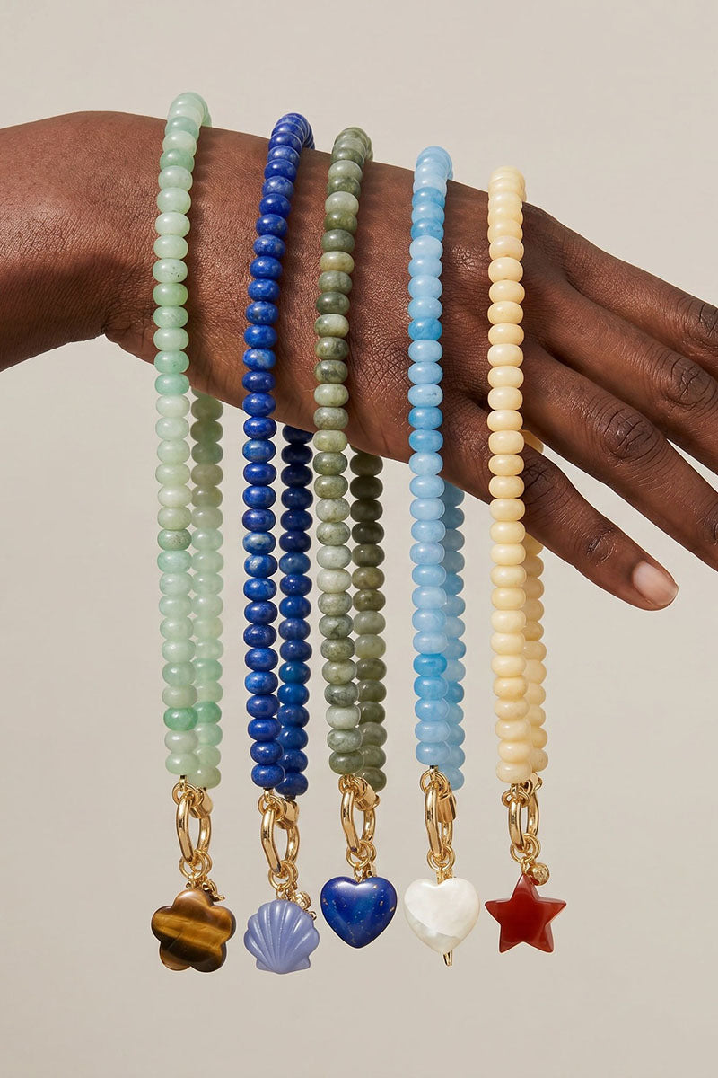 Beaded Charm Drop Necklace