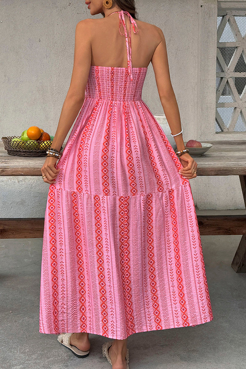 Boho Strapless Casual Dress