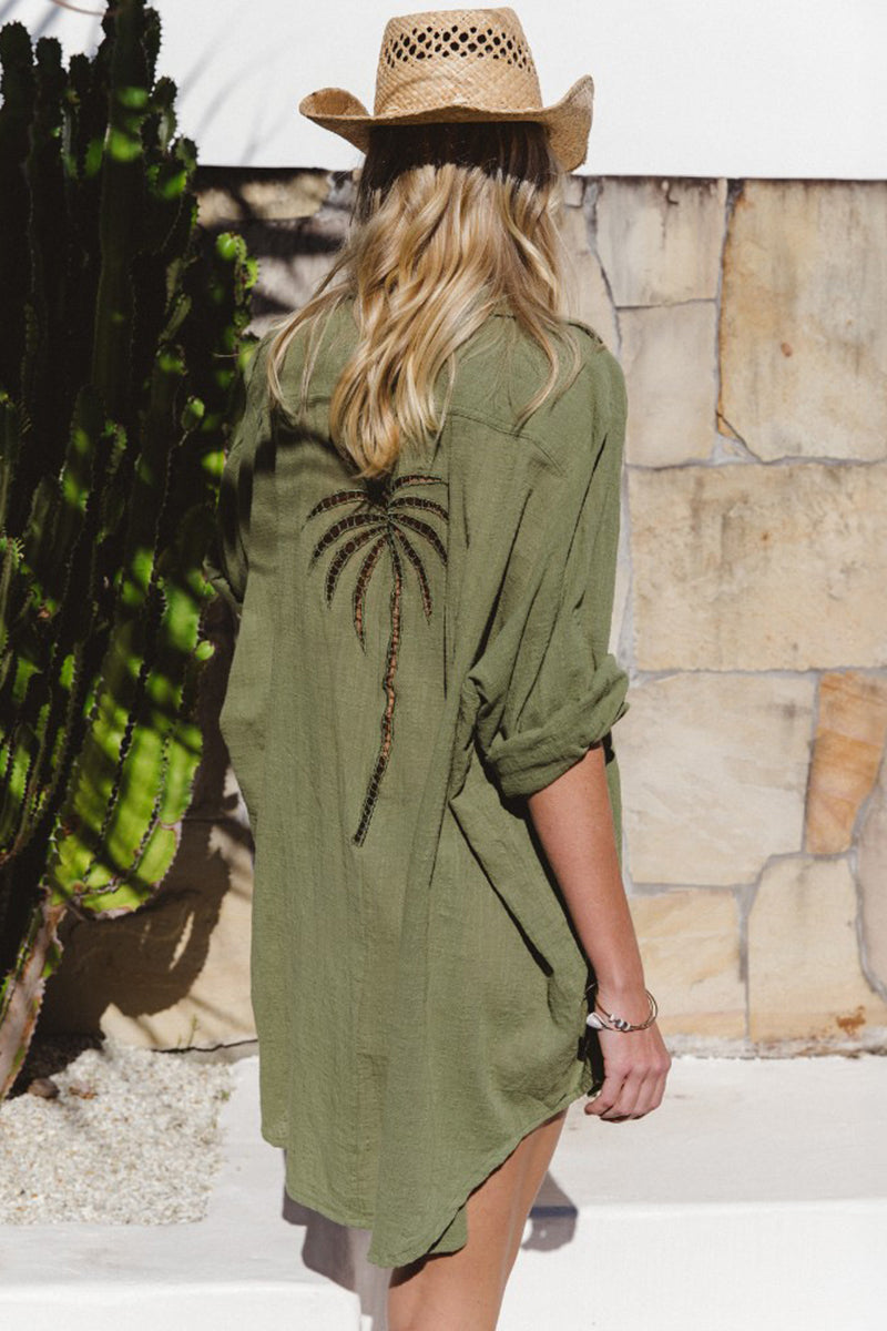 Breezy Button-Up Beach Cover-Up