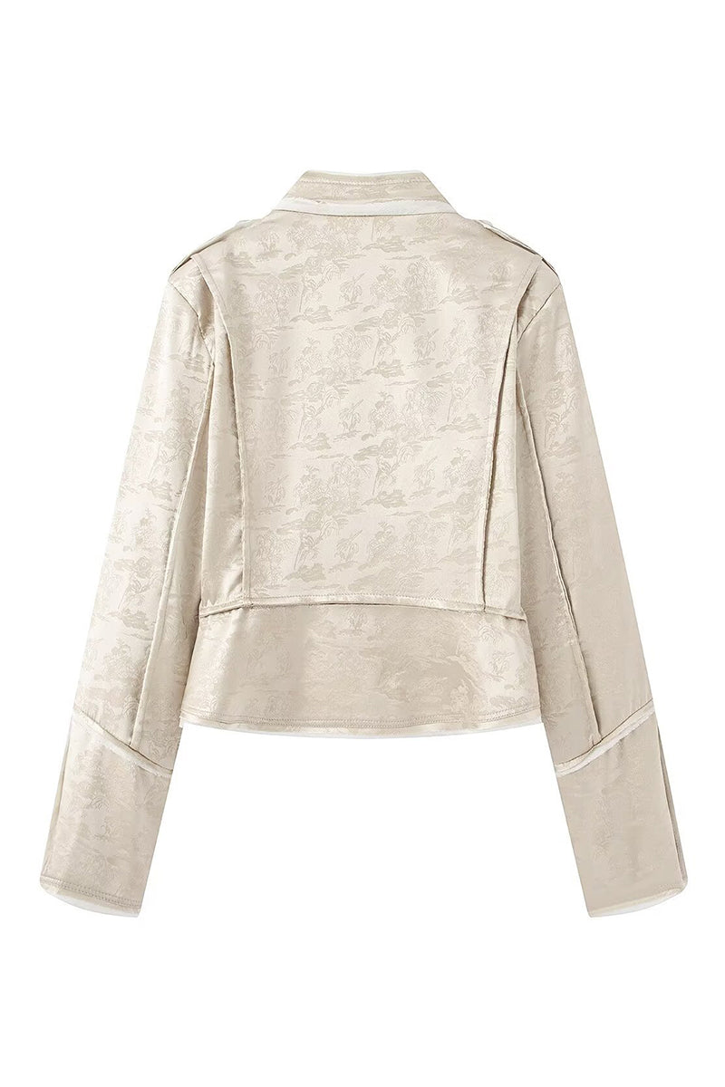 Button Detail Military Style Blazer