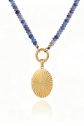 Beaded Chain Geometric Pendant Necklace