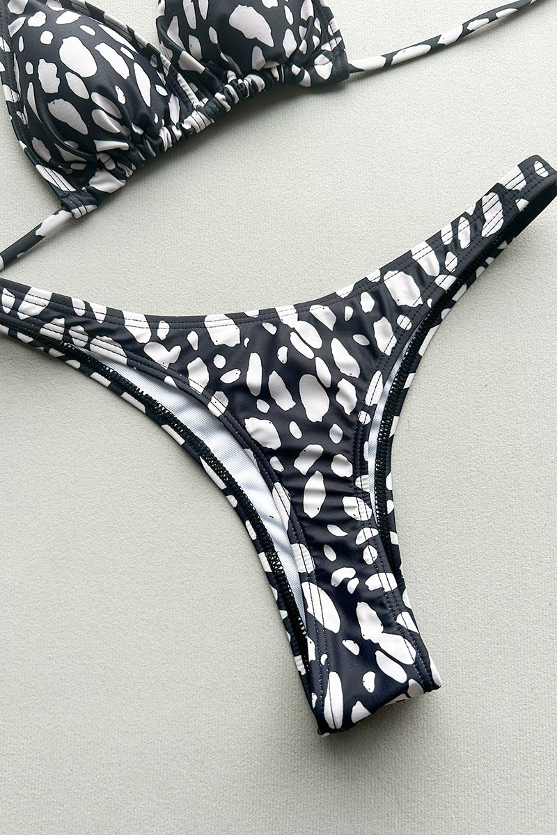 Abstract Pattern Tie Bikini Set