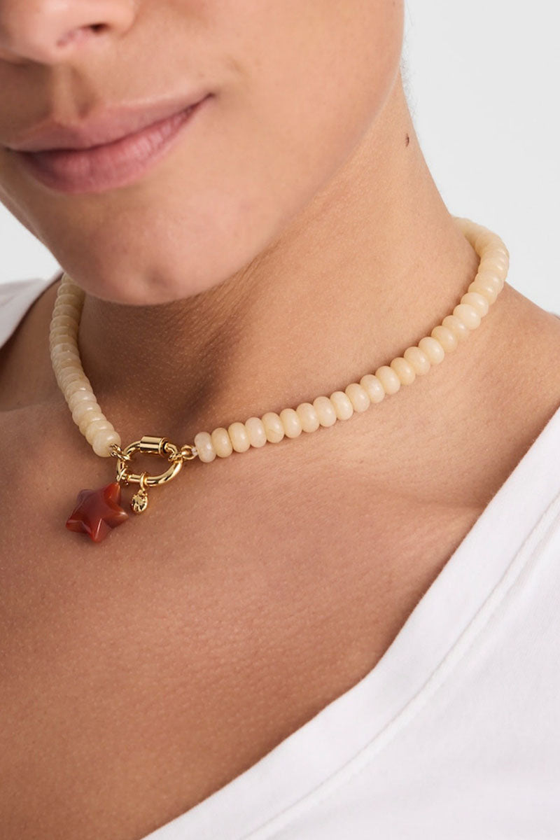 Beaded Charm Drop Necklace