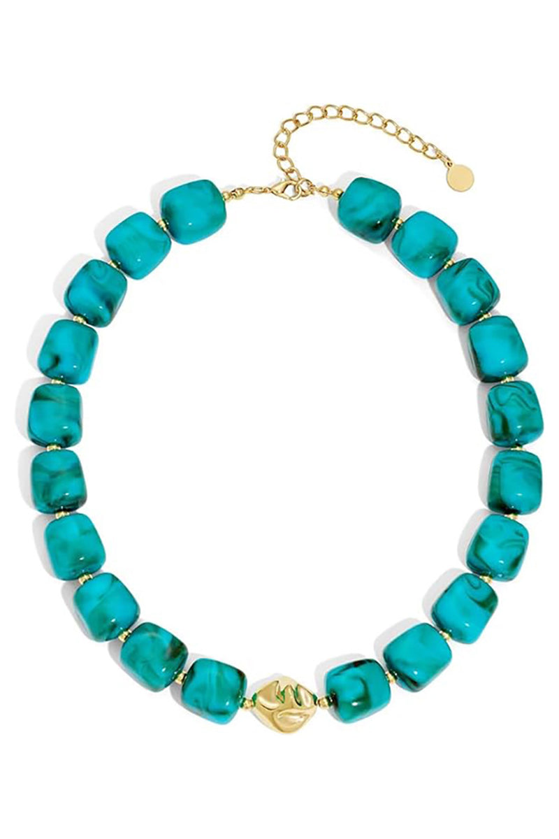 Bold Chunky Beaded Statement Necklace
