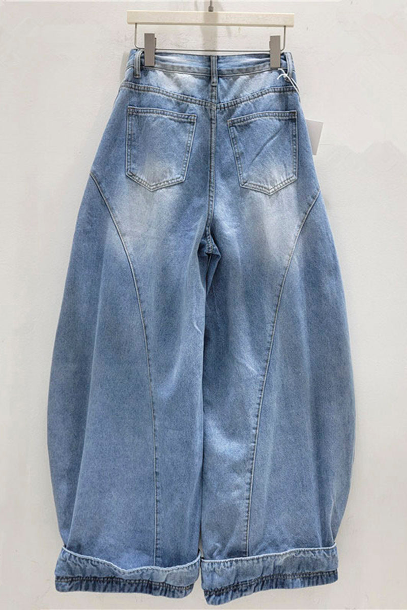 Beading Detail Barrel Jeans