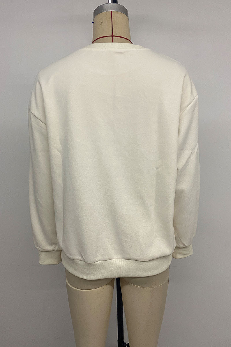 Bow Graphic Crew Neck Sweatshirt