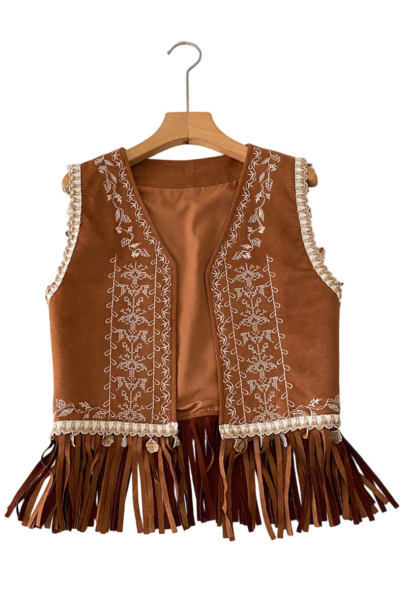 Boho Fringe Sleeveless Vest
