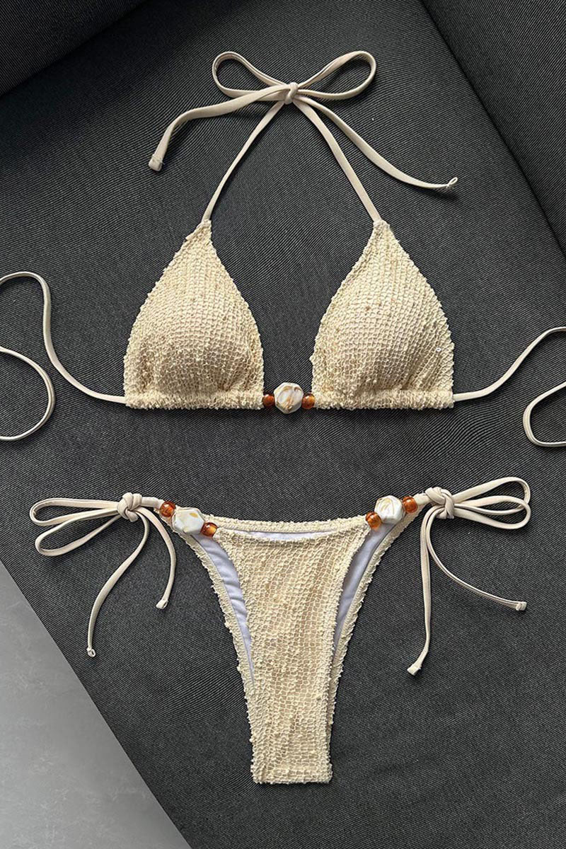 Beaded Accent Bikini Set