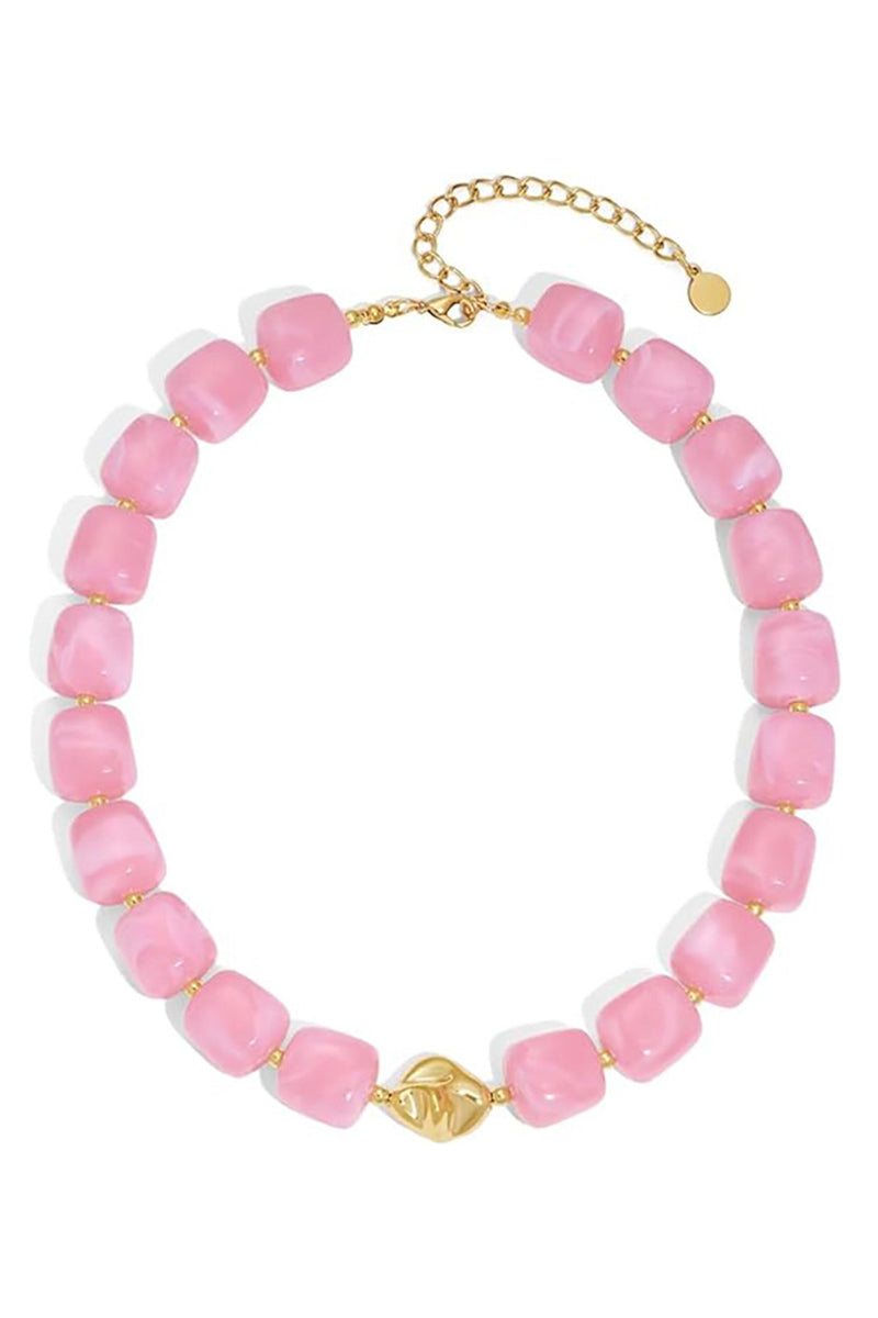Bold Chunky Beaded Statement Necklace