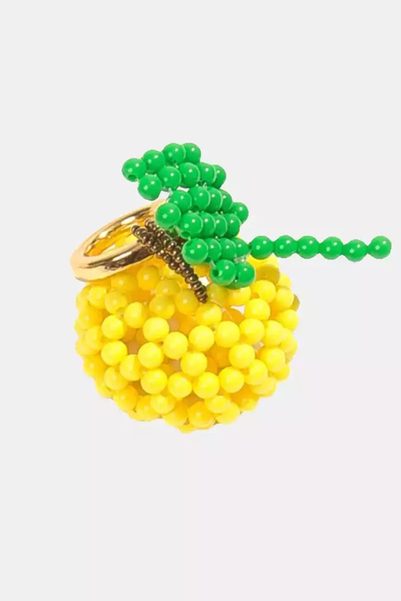 Beaded Fruit-Inspired Statement Pendant
